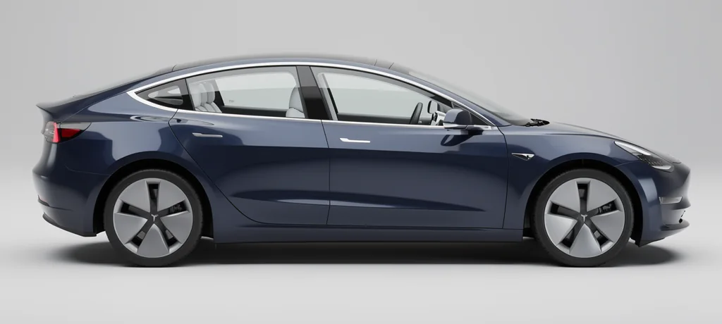 Side-profile car used to preview window tint darkness